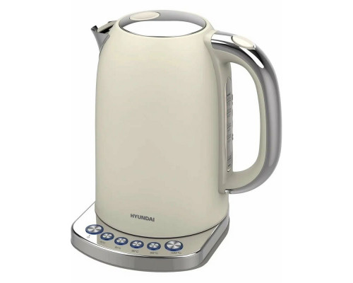 Чайник Hyundai HYK-S5600 кремовый/серебристый
