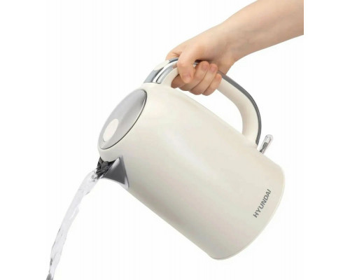 Чайник Hyundai HYK-S9900 молочный/серебристый