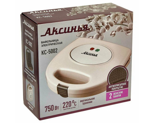 Вафельница Аксинья ВЕНСКАЯ КС-5002 бежевый