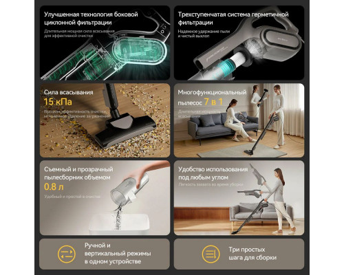 Вертикальный пылесос DEERMA Combo DX700S