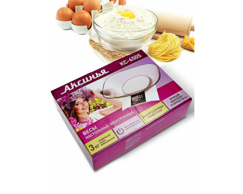 Кухонные весы АКСИНЬЯ КС-6505 белый