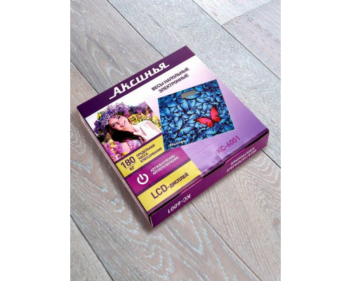 Весы напольные АКСИНЬЯ КС-6001 бабочки