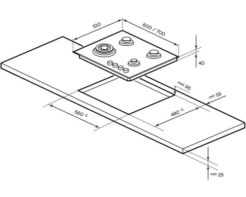 Варочная поверхность LEX GVG 642 BL черный