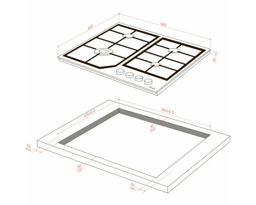 Варочная поверхность MONSHER MSG 63 Noir