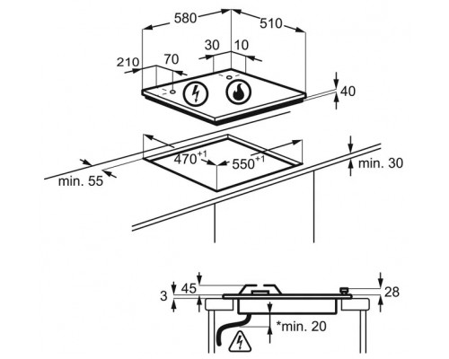 Варочная поверхность Electrolux KGG6407K черный