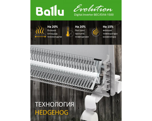 Конвектор Ballu Evolution Digital Inverter BEC/EVI4-1500 белый