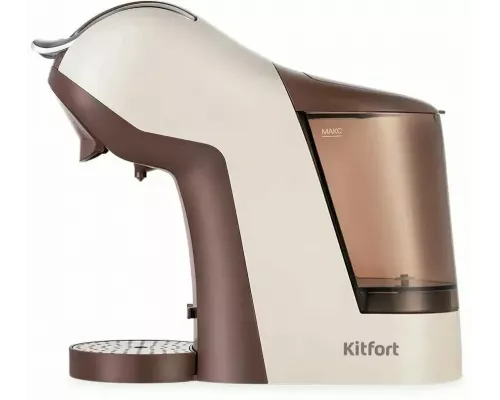 Кофеварка Kitfort КТ-7448 коричневый/бежевый