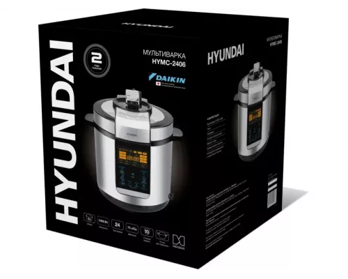 Мультиварка Hyundai HYMC-2406 серебристый/черный