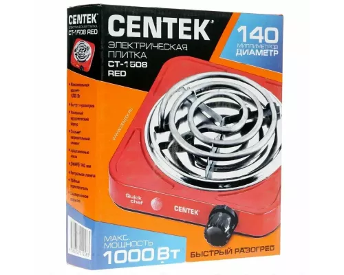 Настольная плита Centek CT-1508 красный