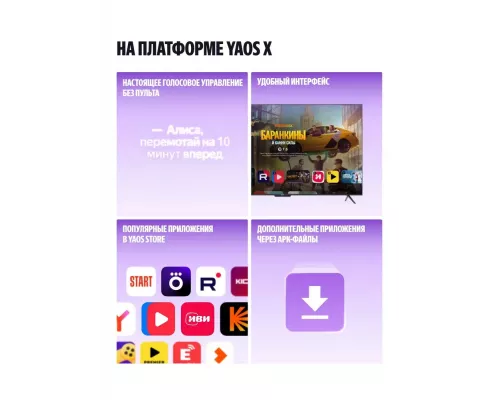 Телевизор YANDEX YNDX-00081 черный