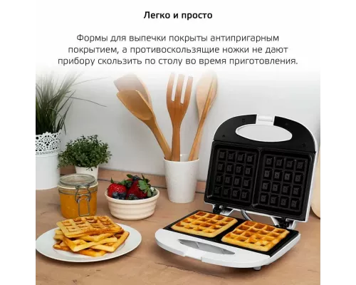 Вафельница OLTO WA-1017 белый