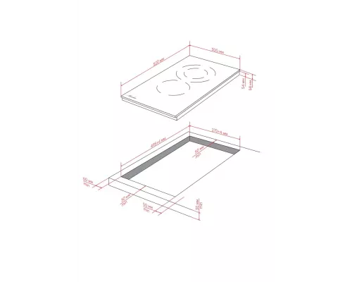Варочная поверхность Monsher MHE 35 High-Tech черный