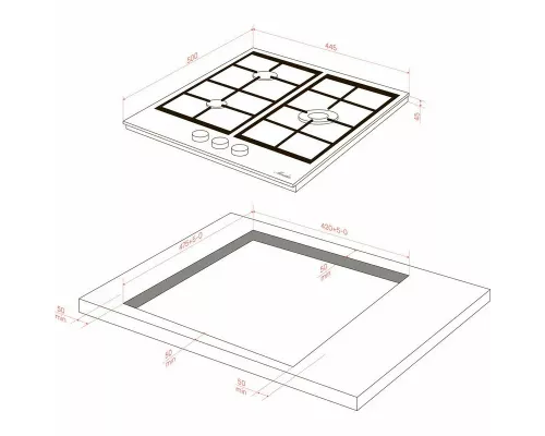Варочная поверхность MONSHER MSG 43 Noir