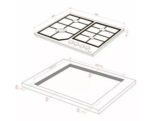 Варочная поверхность MONSHER MSG 63 Noir