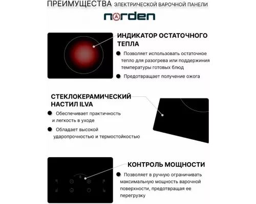 Варочная поверхность NORDEN VTRC 4G BLG черный