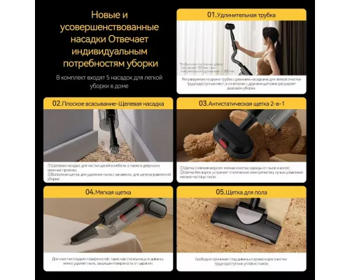 Вертикальный пылесос DEERMA Combo DX700S