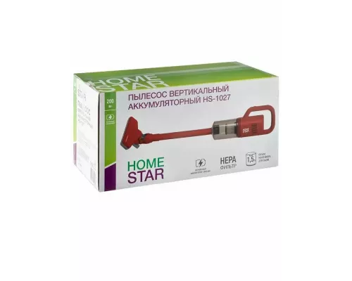 Вертикальный пылесос HOMESTAR HS-1027 красный