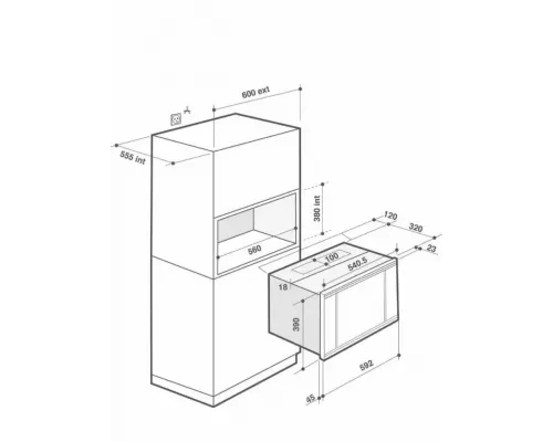 Встраиваемая микроволновая печь Brandt BMG2120B