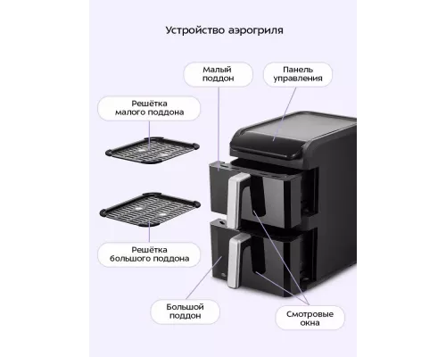 Аэрогриль Kitfort КТ-8158 черный