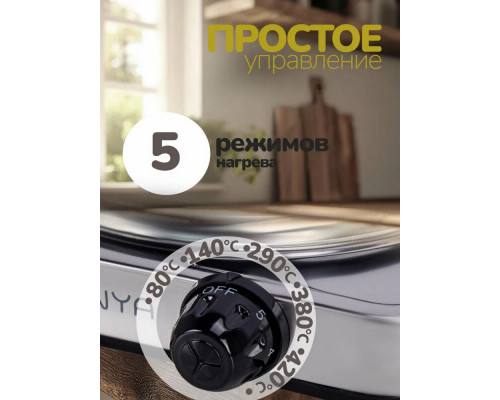 Настольная плита Manya EHP-1511S серебристый