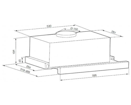 Встраиваемая вытяжка GRAUDE DHF 60.0 S черный/нержавеющая сталь