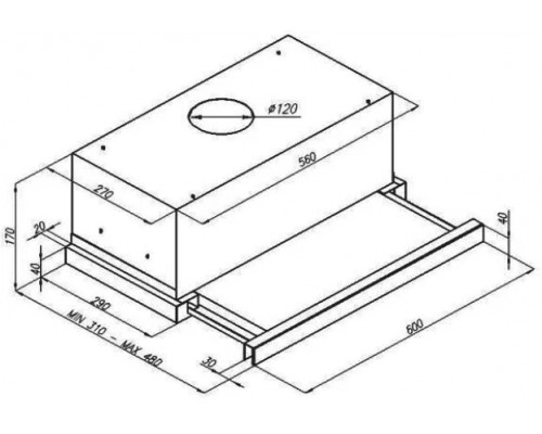 Встраиваемая вытяжка Kuppersberg Slimlux IV 60 X нержавеющая сталь
