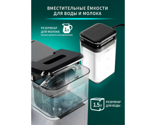 Кофемашина Nordfrost HOME 300 Gr черный/серебристый