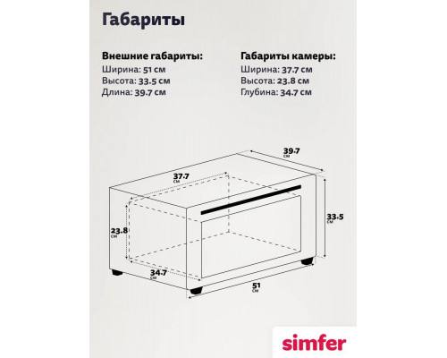 Мини-печь Simfer M30C15