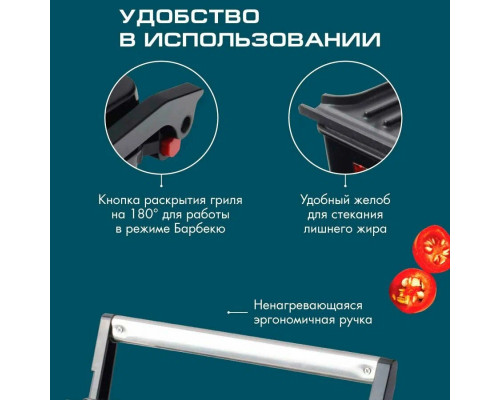 Гриль Endever Grillmaster 119 черный/металлик