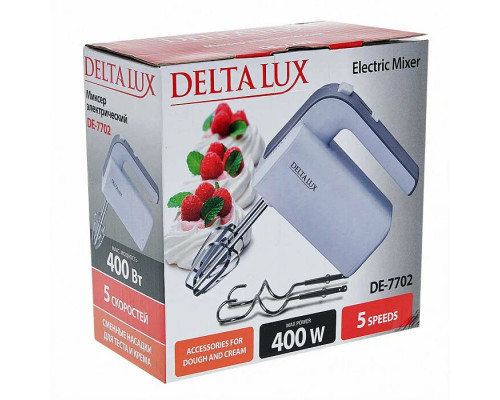 Миксер DELTA LUX DE-7702 белый с серым