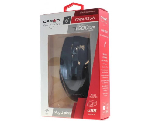 Мышь Crown CMM-935W черный