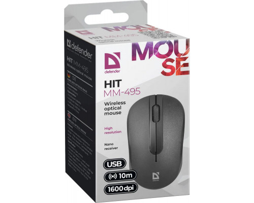 Мышь Defender Hit MM-495 черный
