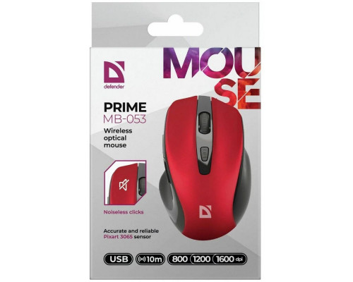 Мышь Defender Prime MB-053 красный