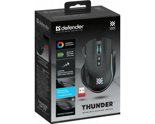 Мышь Defender Thunder GM-213 черный