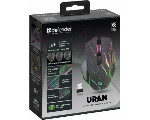 Мышь Defender Uran GM-503 черный