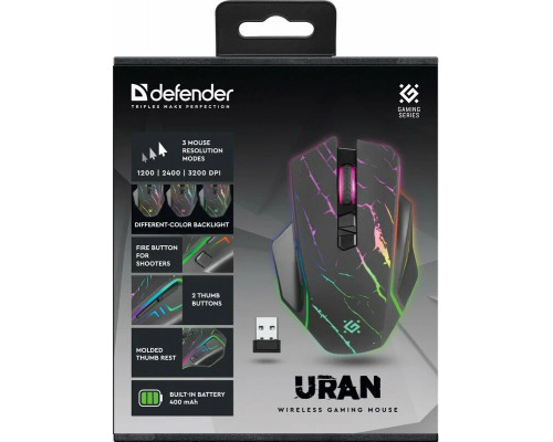 Мышь Defender Uran GM-503 черный