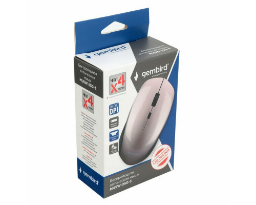 Мышь Gembird MUSW-250-3 розовый