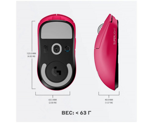 Мышь Logitech G PRO X SUPERLIGHT розовый