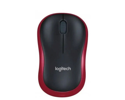 Мышь Logitech M186 черный/красный