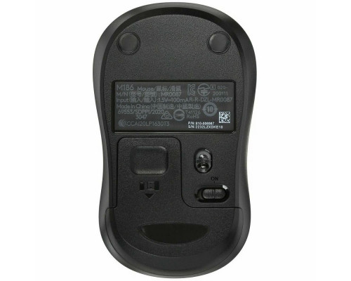 Мышь Logitech M186 черный/серый