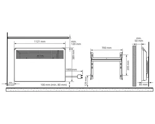 Конвектор ENSTO FinnHeat EPHBM15PR белый