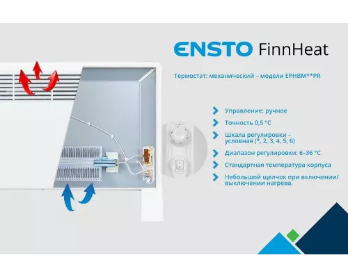 Конвектор ENSTO FinnHeat EPHBM15PR белый