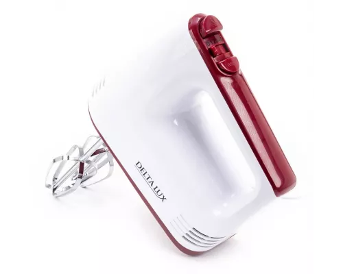 Миксер Delta LUX DE-7700 белый с бордовым
