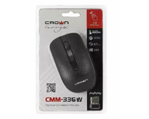 Мышь Crown CMM-336W черный