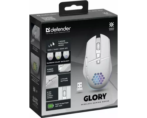 Мышь Defender Glory GM-514 белый