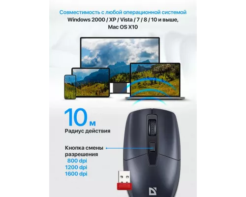 Мышь Defender Modern MB-985 черный