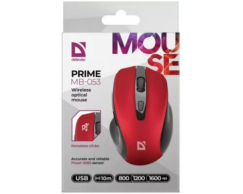 Мышь Defender Prime MB-053 красный