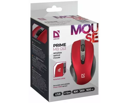Мышь Defender Prime MB-053 красный
