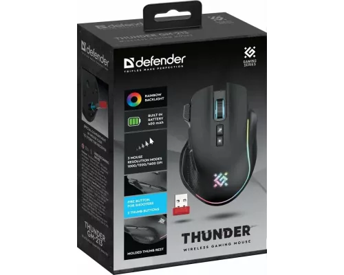 Мышь Defender Thunder GM-213 черный