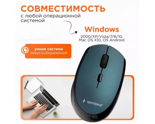 Мышь Gembird MUSW-354-B синий